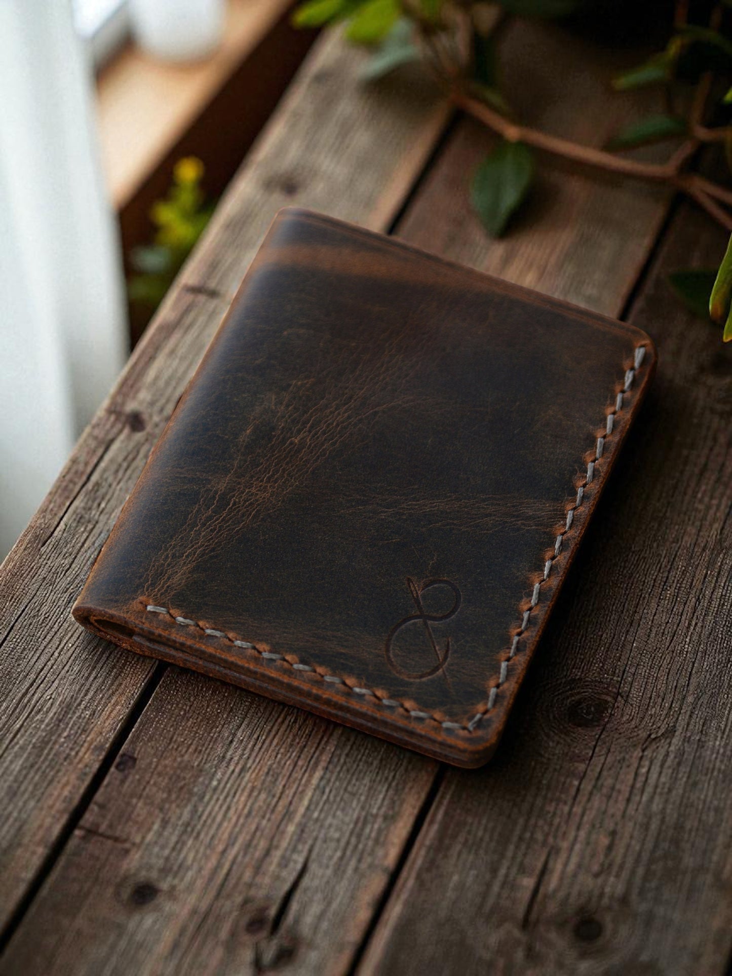Crazy Leather Minimal Wallet