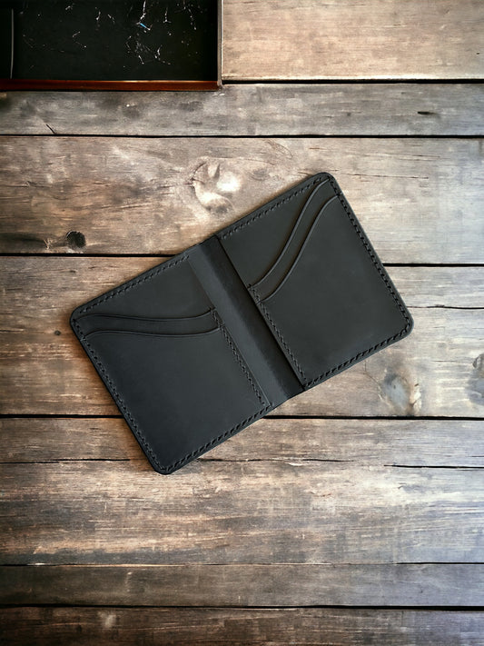 Viking Özel Siyah Deri Cüzdan (dikey)