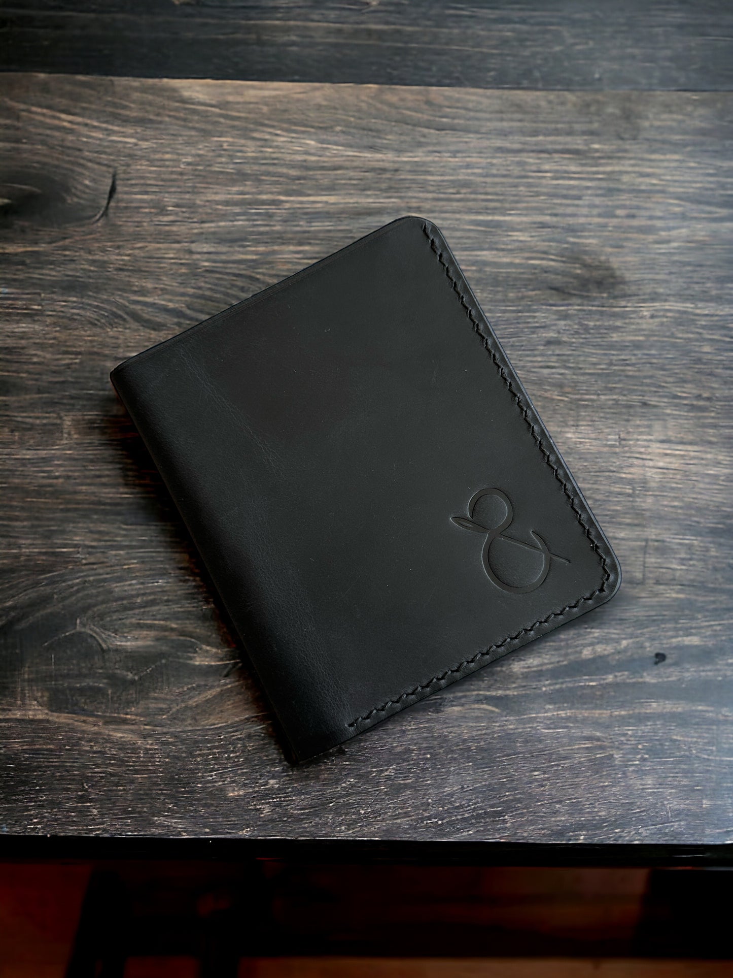 Viking Özel Siyah Deri Cüzdan (dikey)