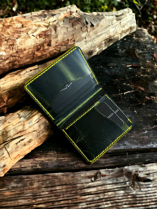 Babil İtalyan Lime effect Deri Cüzdan