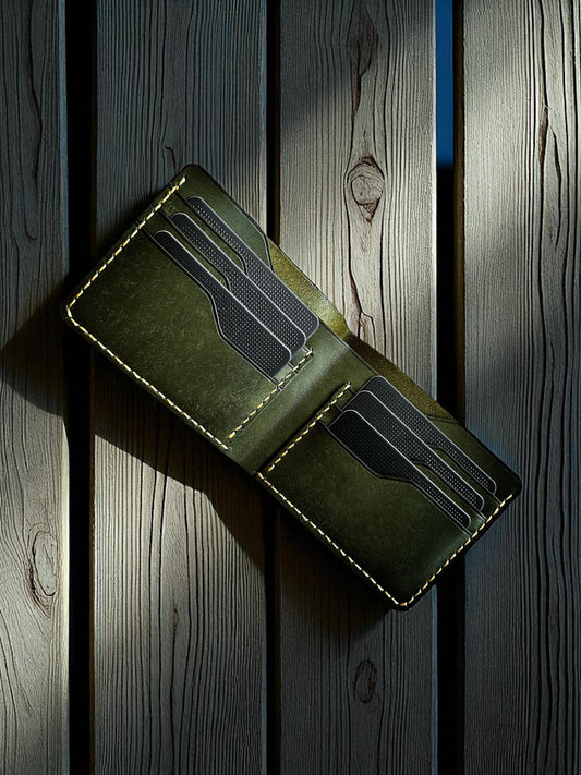 İtalyan Deri Klasik Cüzdan (green)