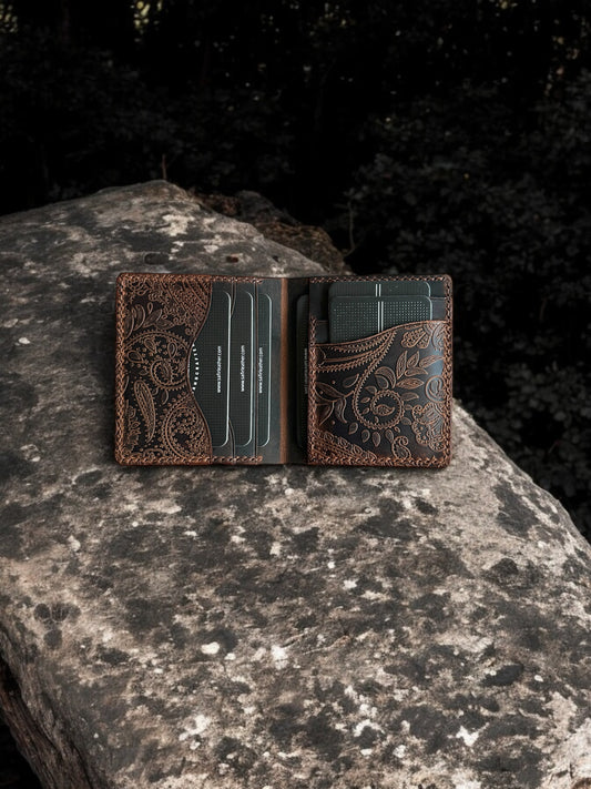 Babil İtalyan Baskı Hakiki Deri Cüzdan