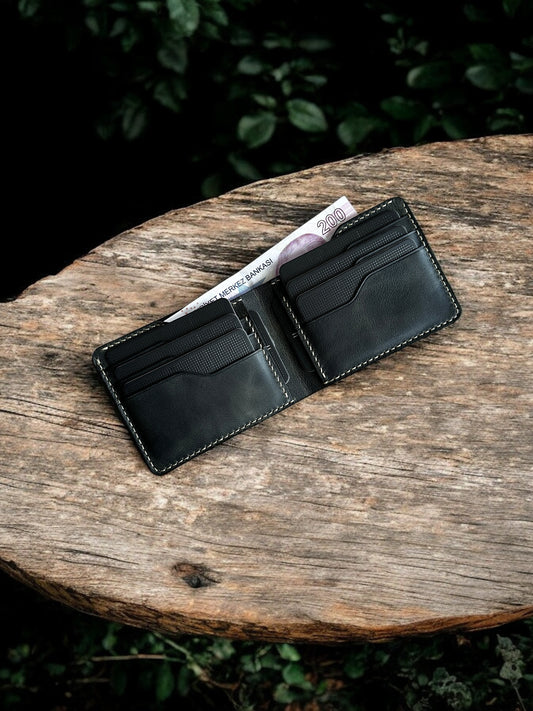 İtalyan Lidya Özel Deri Cüzdan (haki - gold - kızıl kahve)