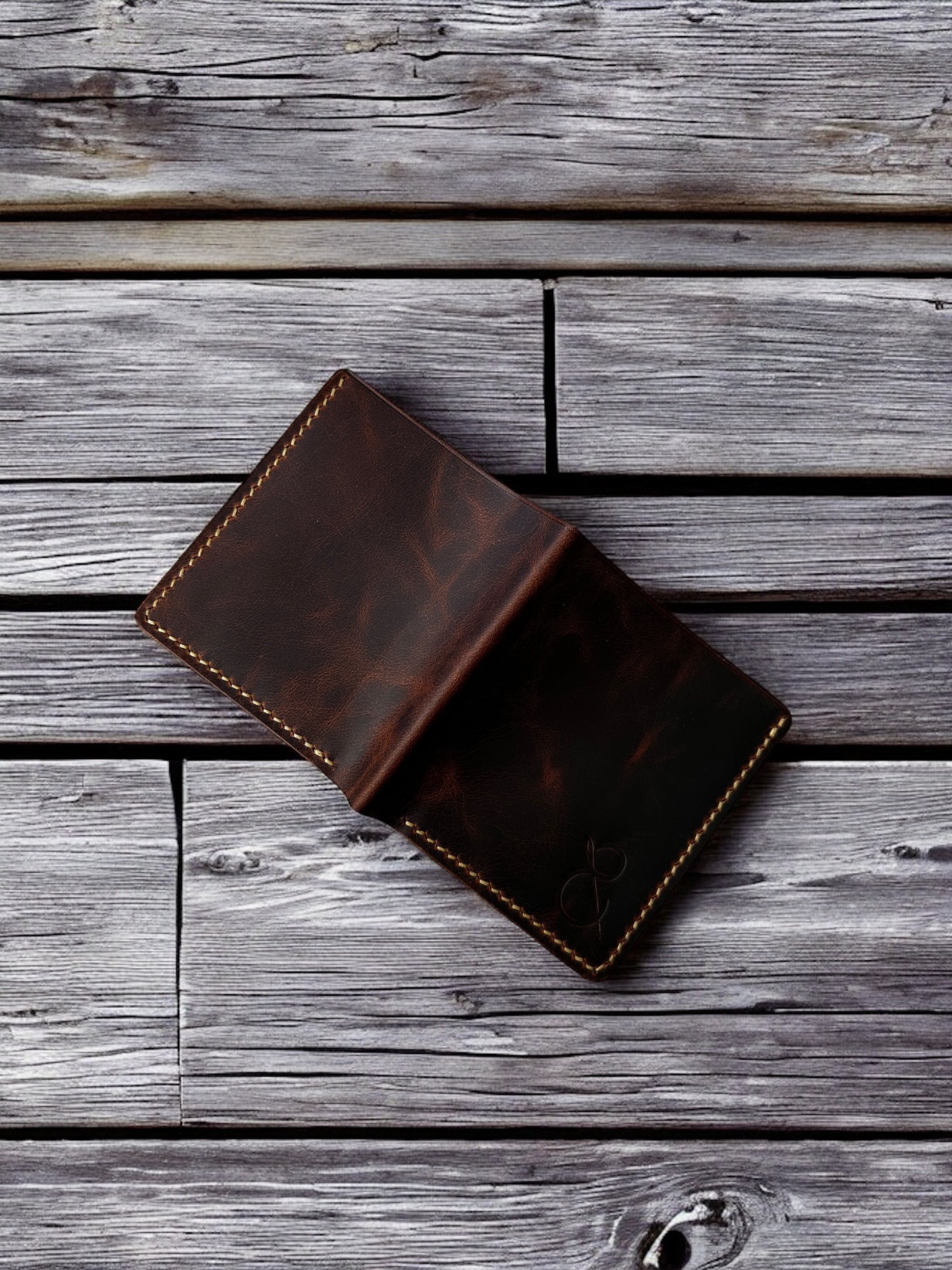 B-King Hakiki Deri Cüzdan - Frisco Taba