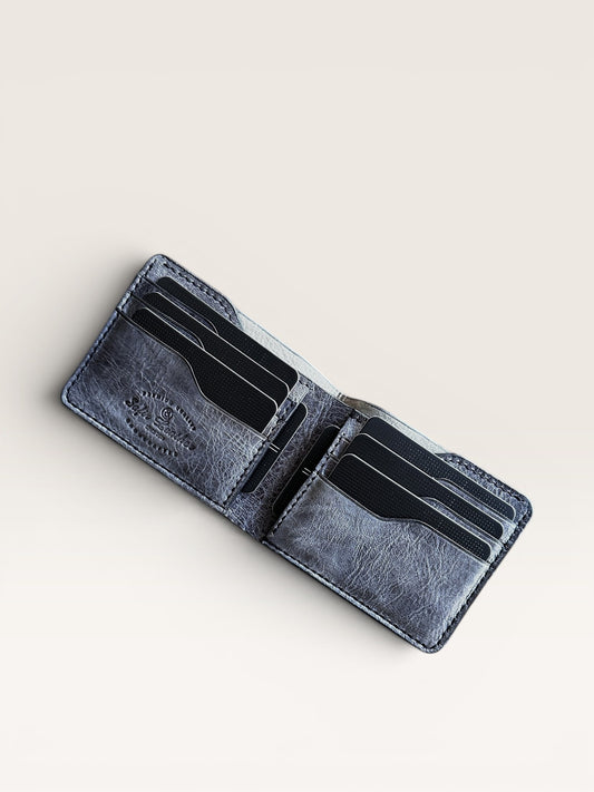 Safir Leather, kahve taba rengi İtalyan derisinden yapılmış, 8 kart bölmeli ve nakit para gözlü, unisex, zarif ve dayanıklı cüzdan.
