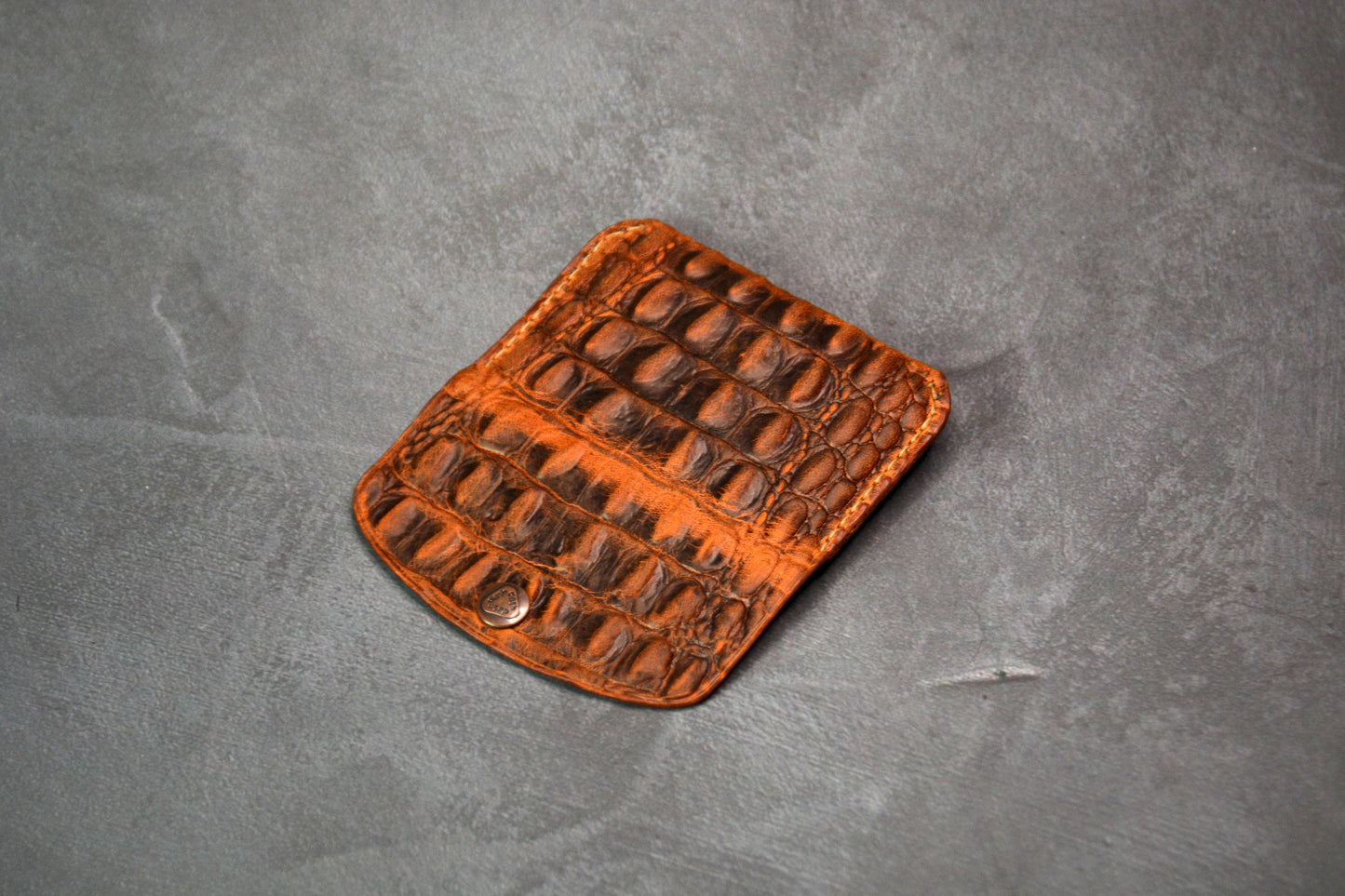 Volantis Efektli Minimal Deri Kartlık (timsah baskı)