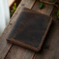 Crazy Leather Minimal Wallet