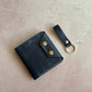 Babil Lock mavi deri cüzdan ve Safir Leather deri anahtarlık sunumu