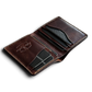 Safir Leather Babil model taba renk hakiki deri erkek cüzdanı, kart bölmeli ve elde dikim.