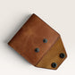 Safir Leather Babil Lock hakiki deri cüzdan, kahverengi, çıtçıt kapamalı, 10x9 cm.