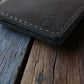 Safir Leather Crazy Deri Cüzdan, kahverengi, el yapımı, mumlu ip dikişli, minimal tasarım, 10x8.5 cm.