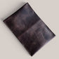 Safir Leather dark brown handmade genuine leather cardholder with 4 compartments, minimal vintage style.