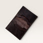 Safir Leather dark brown genuine leather cardholder wallet, handmade with waxed thread, 10cm x 8cm