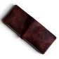 Safir Leather el yapımı, koyu kahverengi hakiki deri cüzdan, belirgin dikiş detayları ve minimalist tasarım.