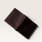 Safir Leather B-King hakiki deri kahverengi cüzdan, 10x9 cm kapalı boyutlu, kart ve para bölmeli, sade ve şık tasarım.