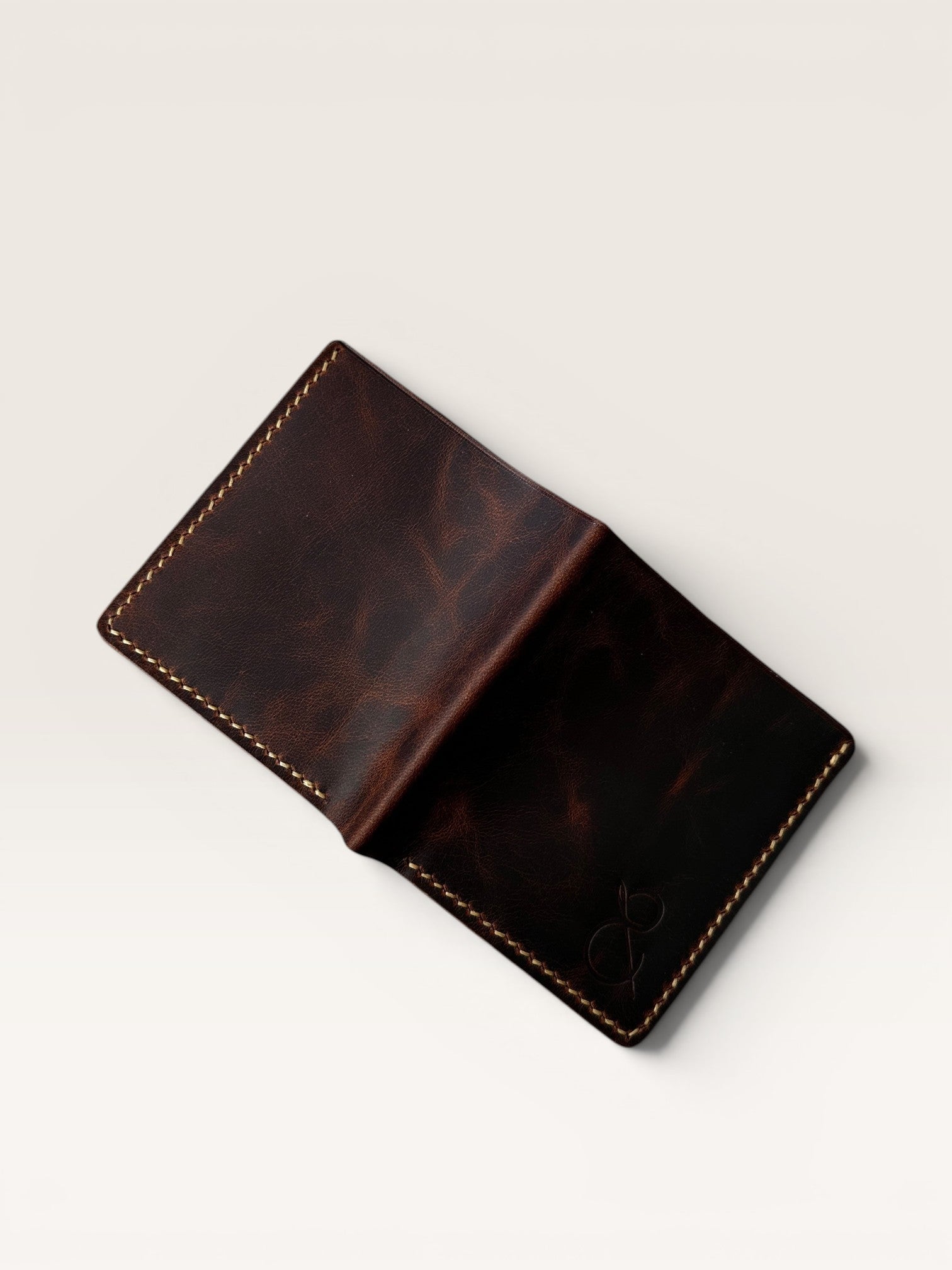 Safir Leather B-King Frisco Taba hakiki deri cüzdan.