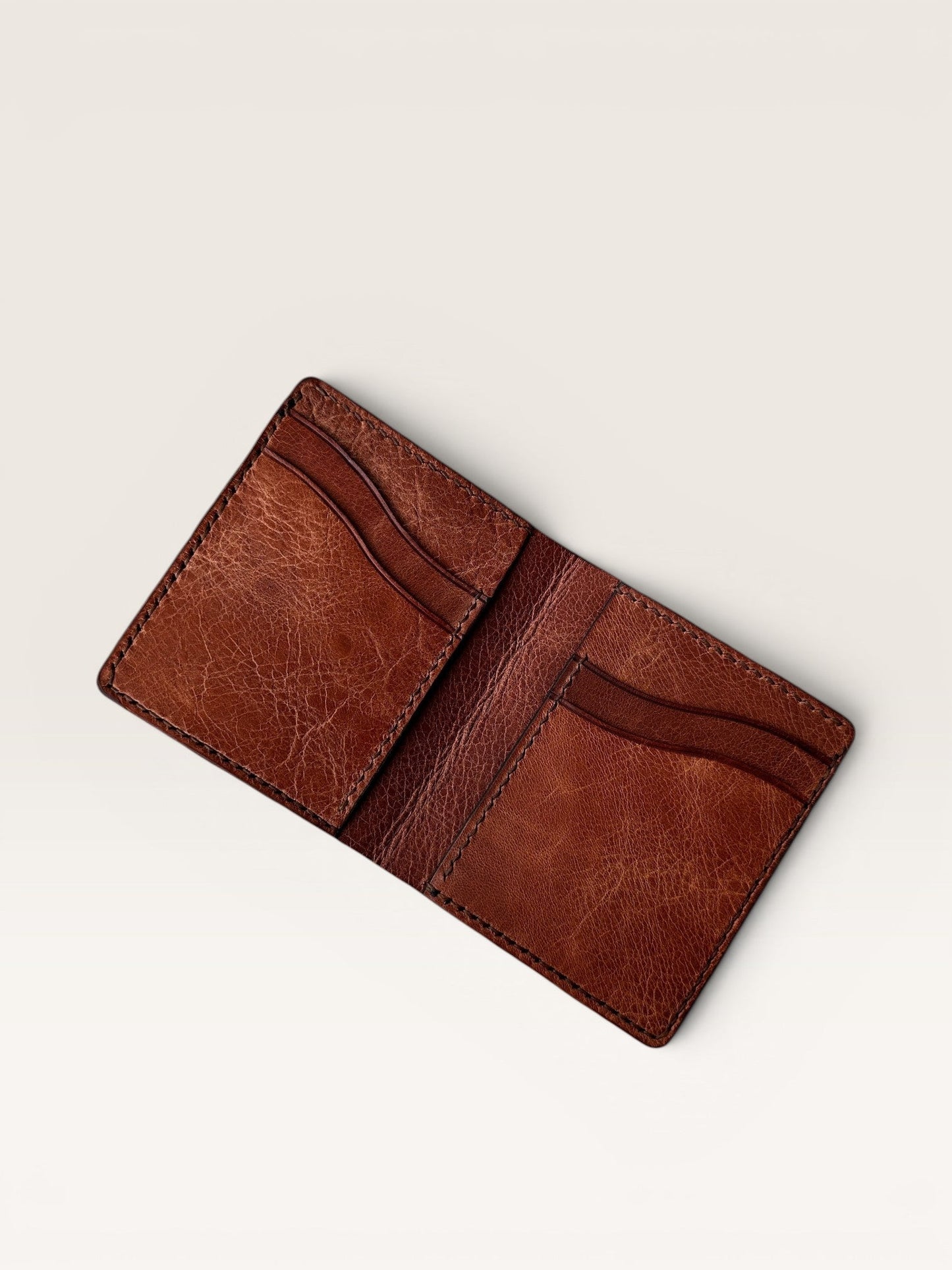 Safir Leather B-King kiremit deri cüzdan, el yapımı.