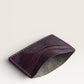 Safir Leather handmade dark brown Italian leather cardholder with 5 compartments and organic stitching.