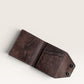 Safir Leather kahve rengi, hakiki deri, el yapımı, kart bölmeli cüzdan.
