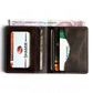 Safir Leather el yapımı kahve rengi İtalyan deri cüzdan, kart ve para bölmeli, şık ve dayanıklı.