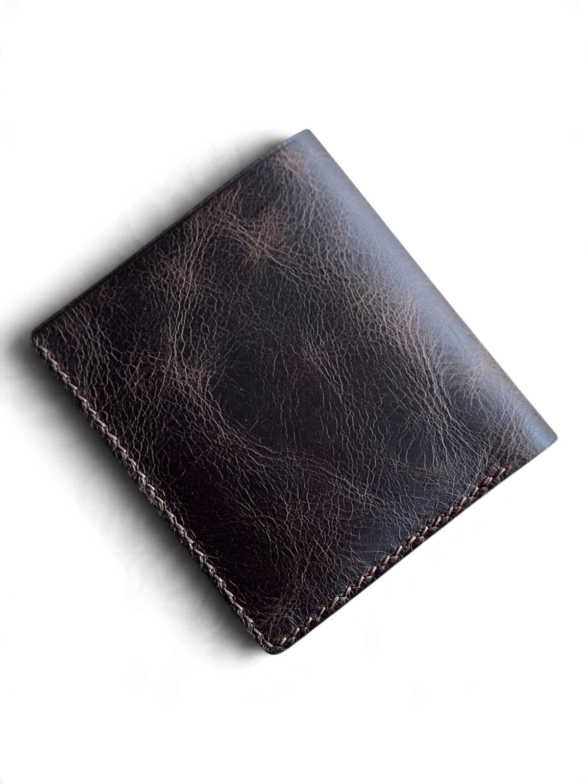 Safir Leather el yapımı kahve rengi İtalyan deri cüzdan, zarif ve dayanıklı, ince işçilikli, pratik kullanım.