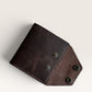 Safir Leather kahverengi hakiki deri erkek cüzdanı, çıtçıt kapamalı, 10x9 cm.