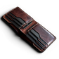Safir Leather el yapımı, kahverengi hakiki deri cüzdan, çoklu kart bölmeleri ve dayanıklı dikiş detaylarıyla.