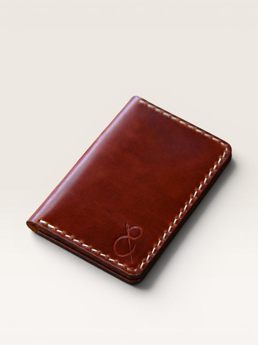 Safir Leather, kahverengi pull-up deri, el yapımı kartlık cüzdan. 6 kart bölmeli, nakit para bölmesi.