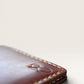 Safir Leather, kahverengi pull-up deri, el yapımı kartlık cüzdan, 6 kart bölmeli, nakit para bölmesi, retro tasarım.