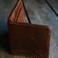 Safir Leather kahverengi deri kartlık cüzdan, el yapımı, minimalist tasarım, 8-12 kart kapasiteli.
