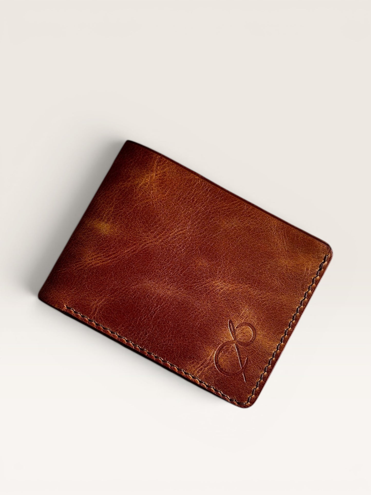 Safir Leather, kahverengi İtalyan derisi, 8 kart bölmeli, nakit para bölmeli, unisex cüzdan