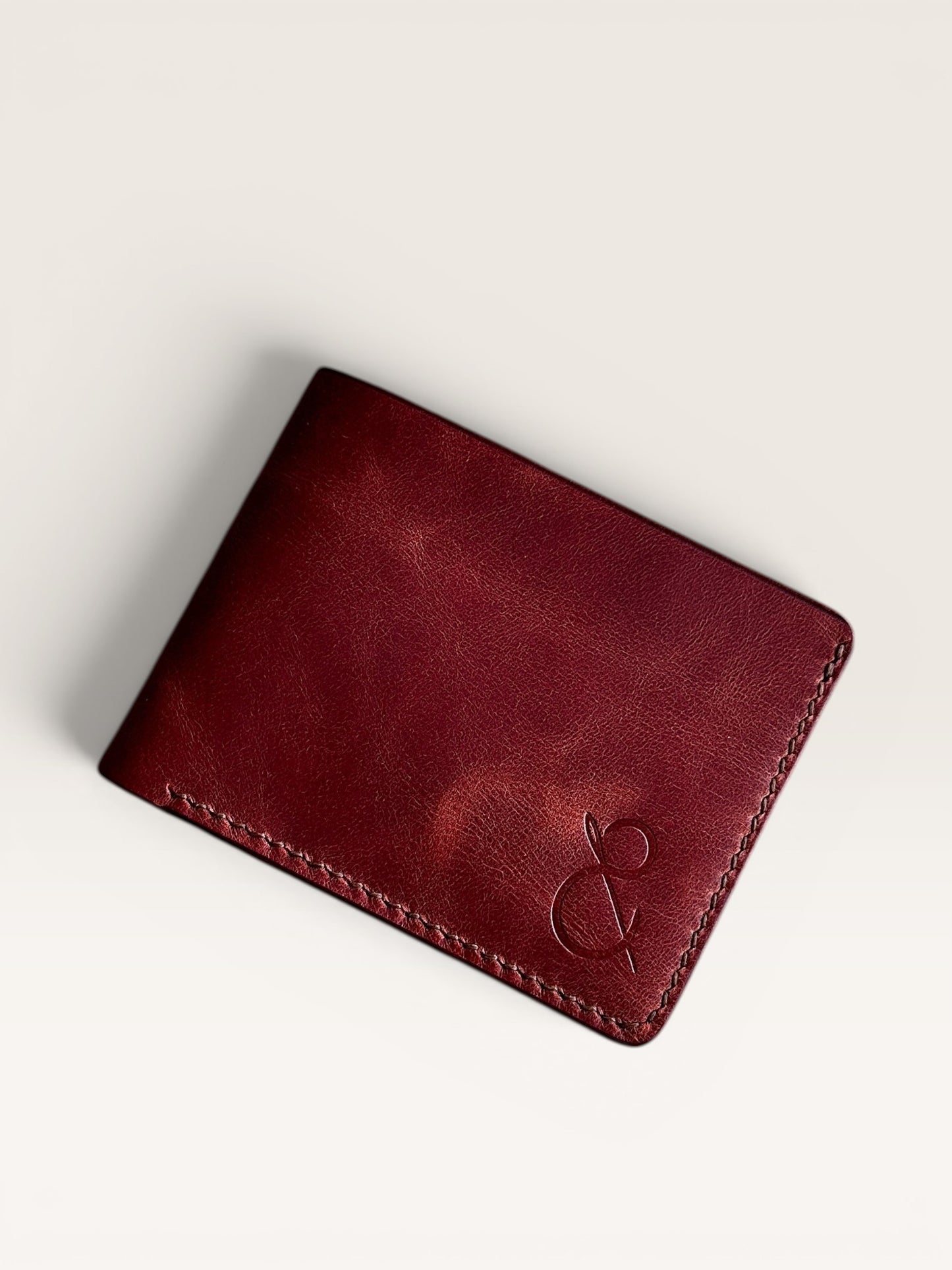 Safir Leather, kızıl kahve rengi, hakiki İtalyan derisinden, 8 kart bölmeli, nakit para bölmeli, zarif tasarımlı erkek cüzdanı.