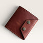 Safir Leather Babil Lock hakiki deri cüzdan, kızıl kahve rengi, 10x9 cm.
