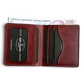 Safir Leather el yapımı, kızıl kahve İtalyan derisi cüzdan, kart bölmeli ve nakit para için pratik.