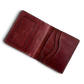 Safir Leather el yapımı İtalyan kızıl kahve deri cüzdan, zarif ve dayanıklı, pratik iç bölmeler.