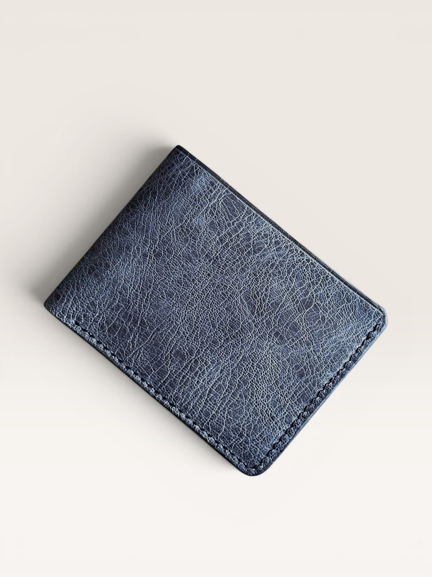 Safir Leather lacivert İtalyan derisi, 8 kart bölmeli, nakit para bölmeli, unisex, özel tasarım cüzdan
