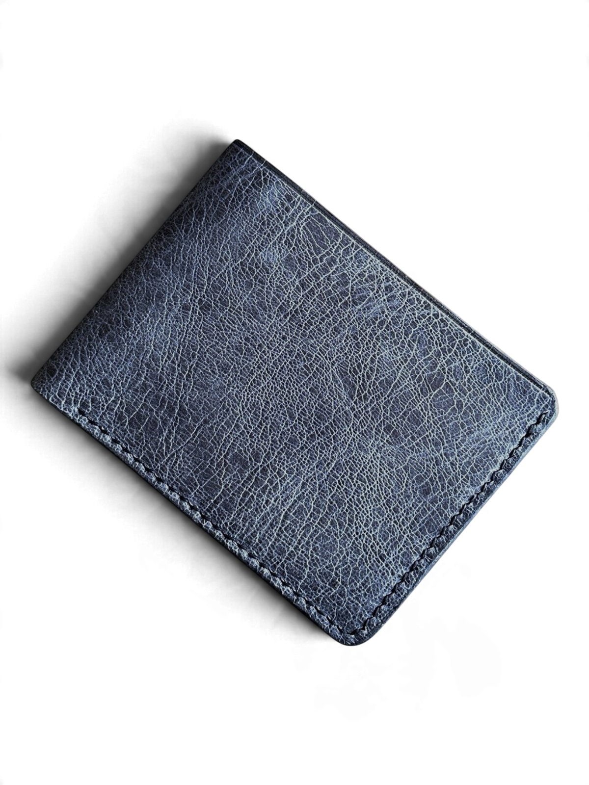 Safir Leather lacivert İtalyan derisi, 8 kart bölmeli, nakit para bölmeli, unisex, özel tasarım cüzdan