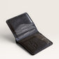Safir Leather Siyah Minimal Hakiki Deri Cüzdan, 10x8.5 cm, 6-12 kart kapasiteli, elde dikim.