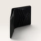 Safir Leather marka siyah hakiki deri, el yapımı, minimal tasarım, kartlık cüzdan.