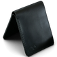 Safir Leather siyah el yapımı hakiki deri cüzdan, minimal ve şık tasarımlı, dayanıklı mumlu dikişli klasik model.