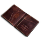 Safir Leather Babil model, taba renkli, hakiki deri, el yapımı, kartlık ve para bölmeli cüzdan.