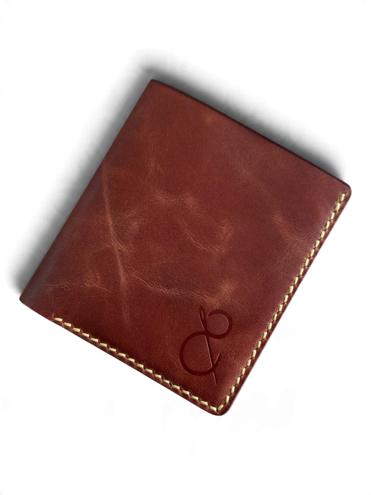 Safir Leather el yapımı taba rengi İtalyan deri cüzdan, zarif ve dayanıklı, günlük kullanım için ideal.