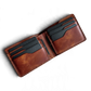 Safir Leather taba rengi, el yapımı, hakiki İtalyan deriden, 8 kartlık ve nakit bölmeli erkek cüzdanı.