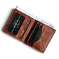 Safir Leather Babil PM Gold İtalyan deri cüzdan, kart ve para bölmeli, zarif ve dayanıklı.