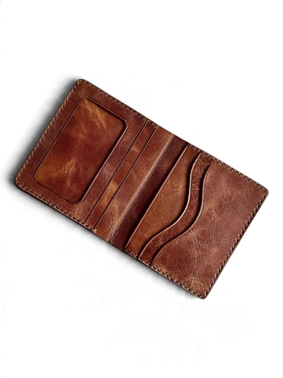 Safir Leather Babil PM Gold İtalyan deri cüzdan, kart ve nakit için pratik bölmeli.