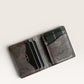 Safir Leather el yapımı taba rengi İtalyan derisi cüzdan, kart bölmeli ve minimalist tasarımlı.